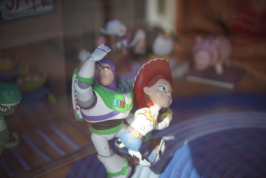 Toy Story Buzz Lightyear toy, figurine, person, human, clothing, HD wallpaper