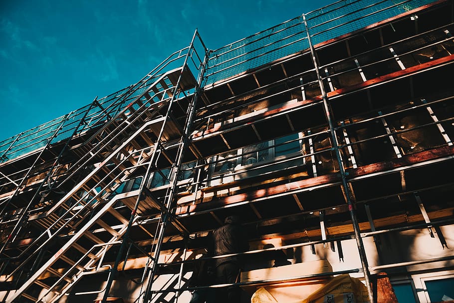 construction, work, tough, hard, renovation, building, low angle view HD wallpaper