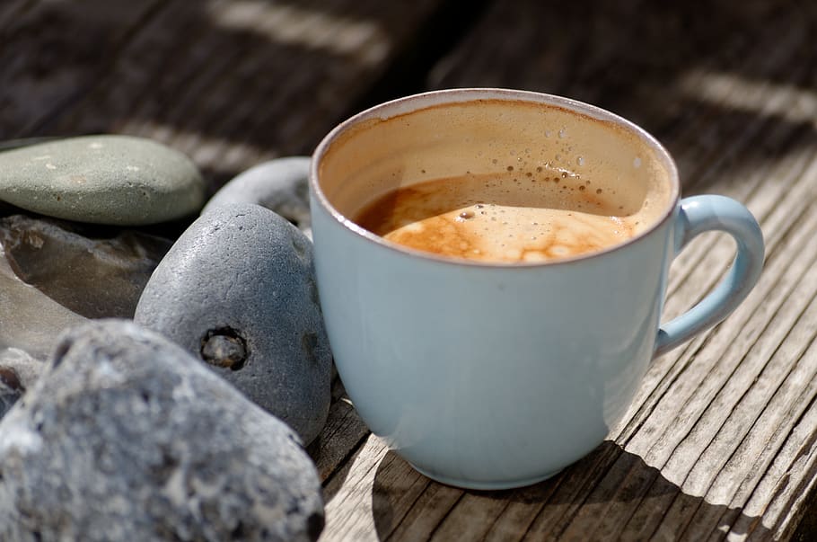 coffee cup, drink, beverage, espresso, latte, pottery, coffie, HD wallpaper