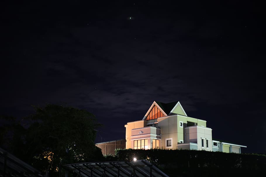 house, night, architecture, building exterior, built structure HD wallpaper