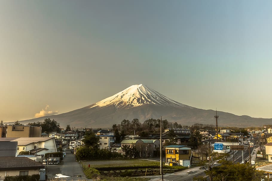 japan, fujikawaguchiko, lake kawaguchi, mt. fuji, travel, landscape, HD wallpaper