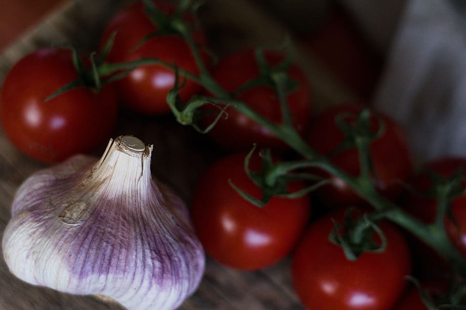 garlic, vegetables, kitchen, fresh, red, organic, foodstuffs HD wallpaper
