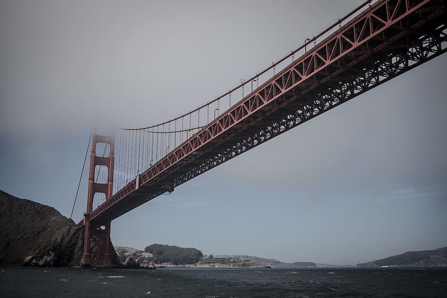 bridge, golden gate, water, architecture, sky, built structure HD wallpaper