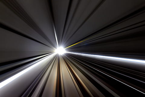 subway, abstract, light, tunnel, long exposure, commute, railroad HD wallpaper