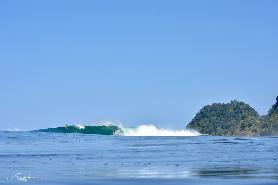bigwaves, barrels, hermosa, water, sea, sky, blue, scenics - nature HD wallpaper