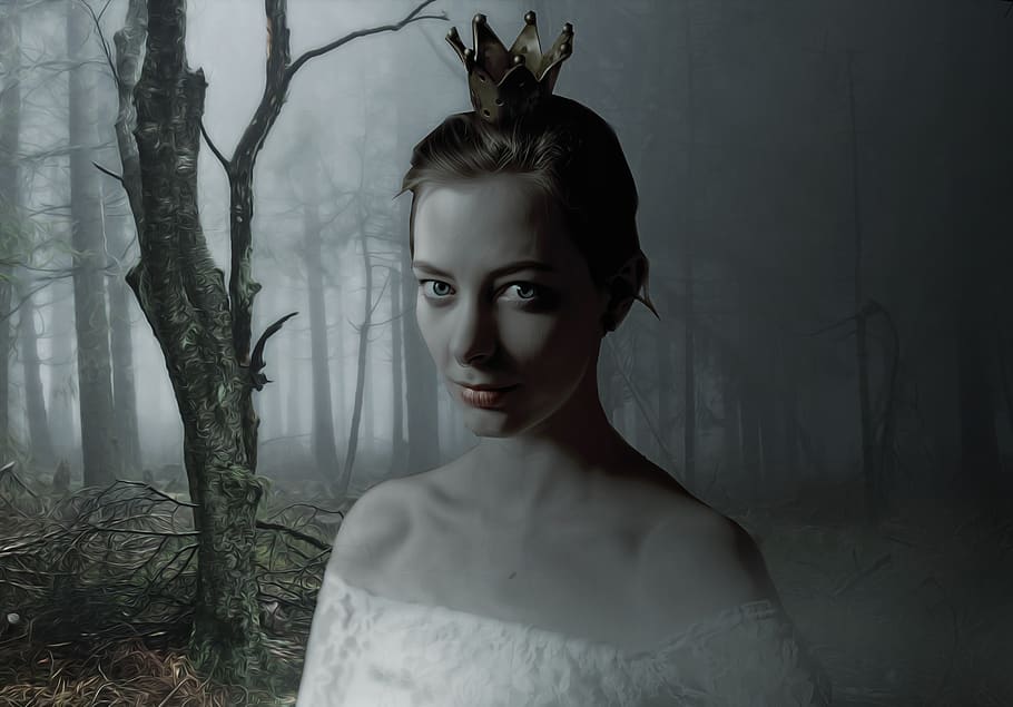 fantasy, gothic, dark, deep, deep dark forest, portrait, fantasy portrait HD wallpaper