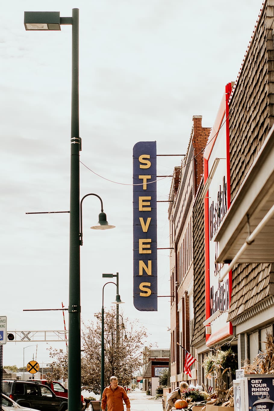 Stevens shop front, united states, hutchinson, building, inn HD wallpaper