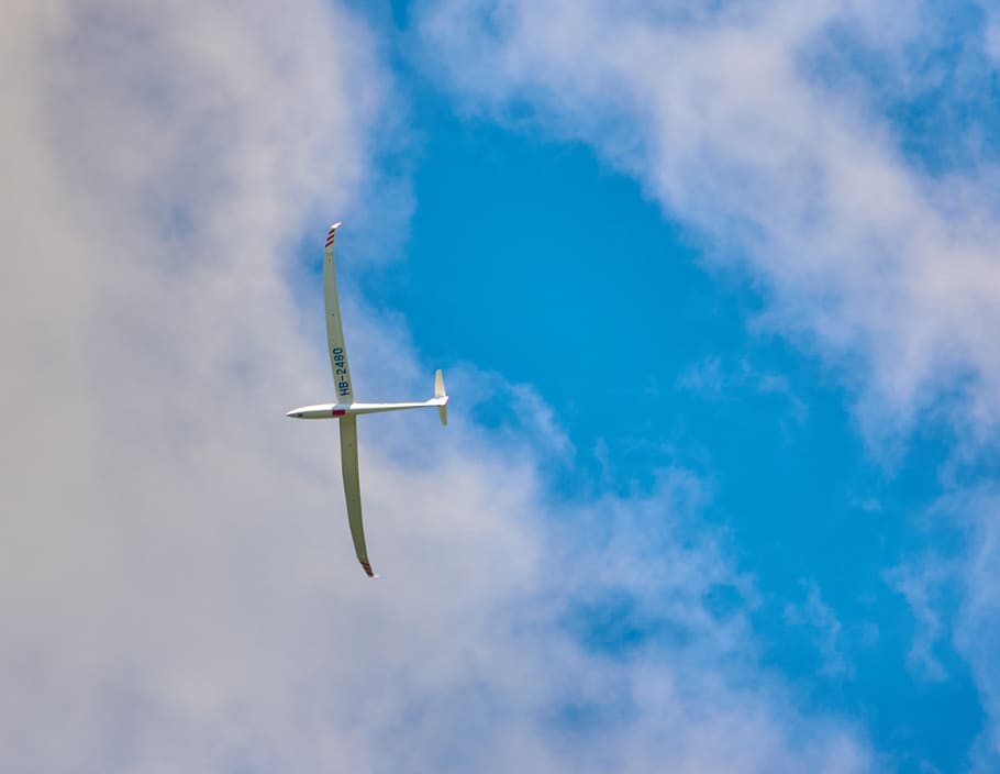 aircraft, sky, sailor, flying, clouds, aviation, wing, air vehicle, HD wallpaper