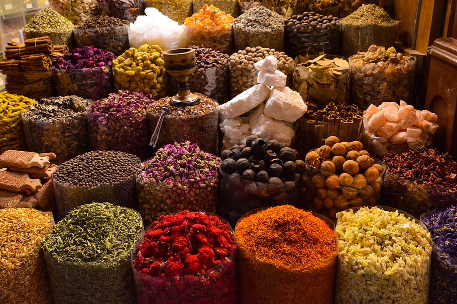 HD wallpaper: spices, souks, bazaar, arabic, dubai, colorful, market, shop  | Wallpaper Flare