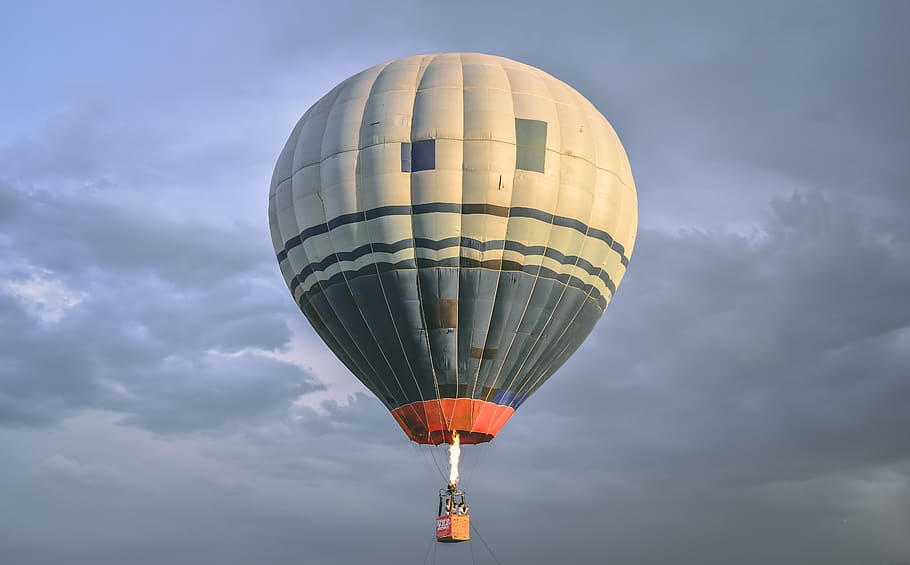 kyrgyzstan, bishkek, sky, cloud - sky, hot air balloon, air vehicle, HD wallpaper