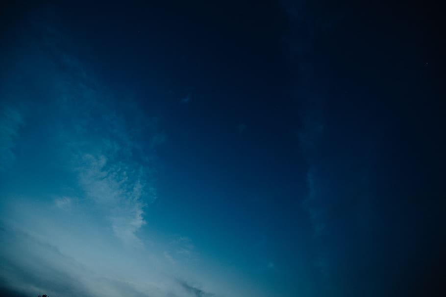 blue, evening, sunset, night, dusk, dawn, dark, sky, cloud HD wallpaper