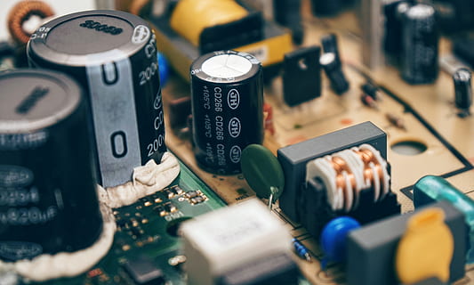 Black Computer Compenent, blur, capacitors, chip, circuit, circuit board HD wallpaper