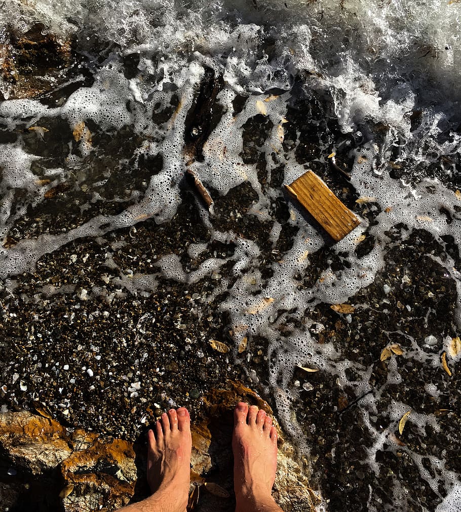 toe, rock, human, person, barefoot, #ocean, #water, #highangle HD wallpaper