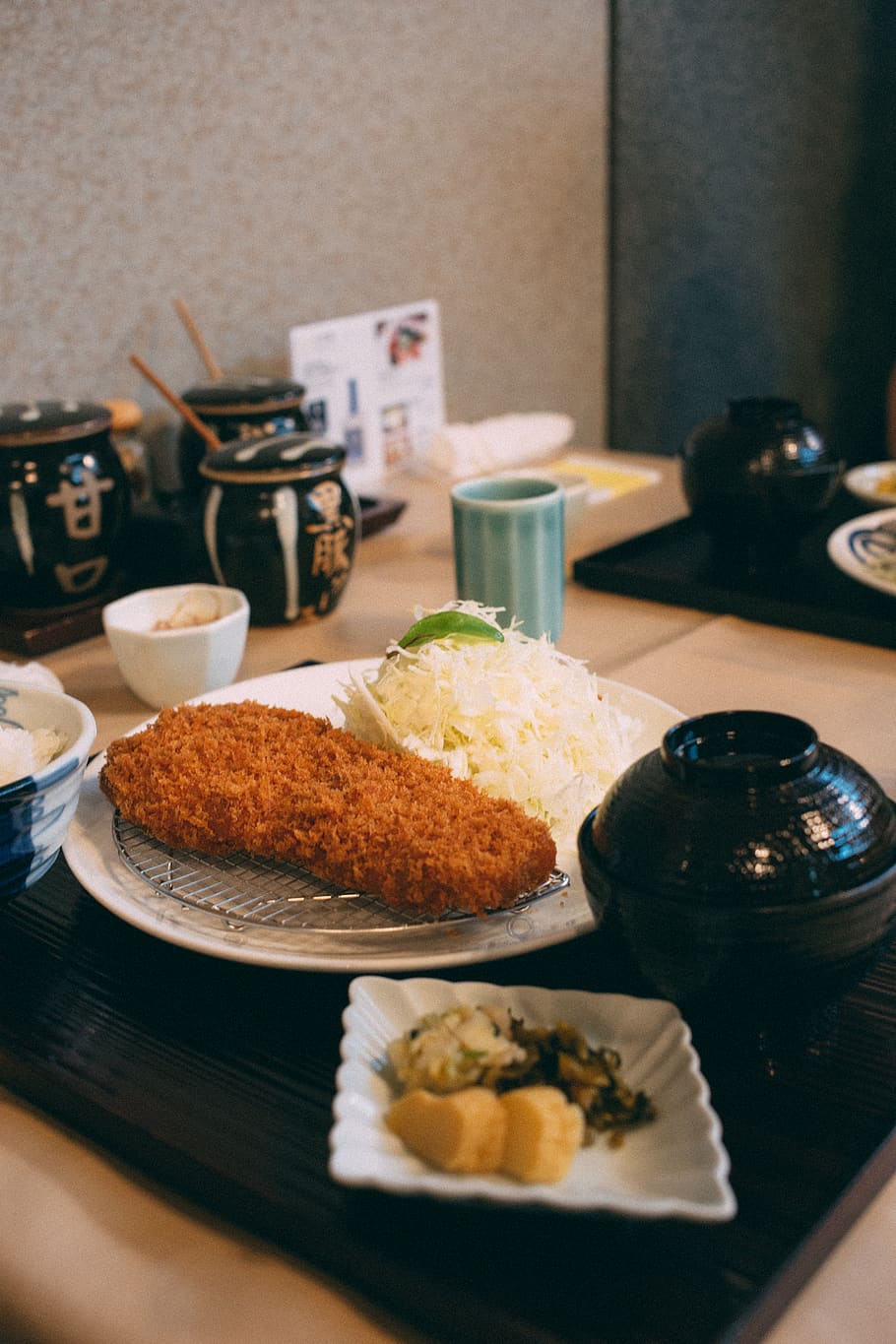 cooked food, japan, meal, tonkatsu maisen aoyama honten, shibuya-ku HD wallpaper