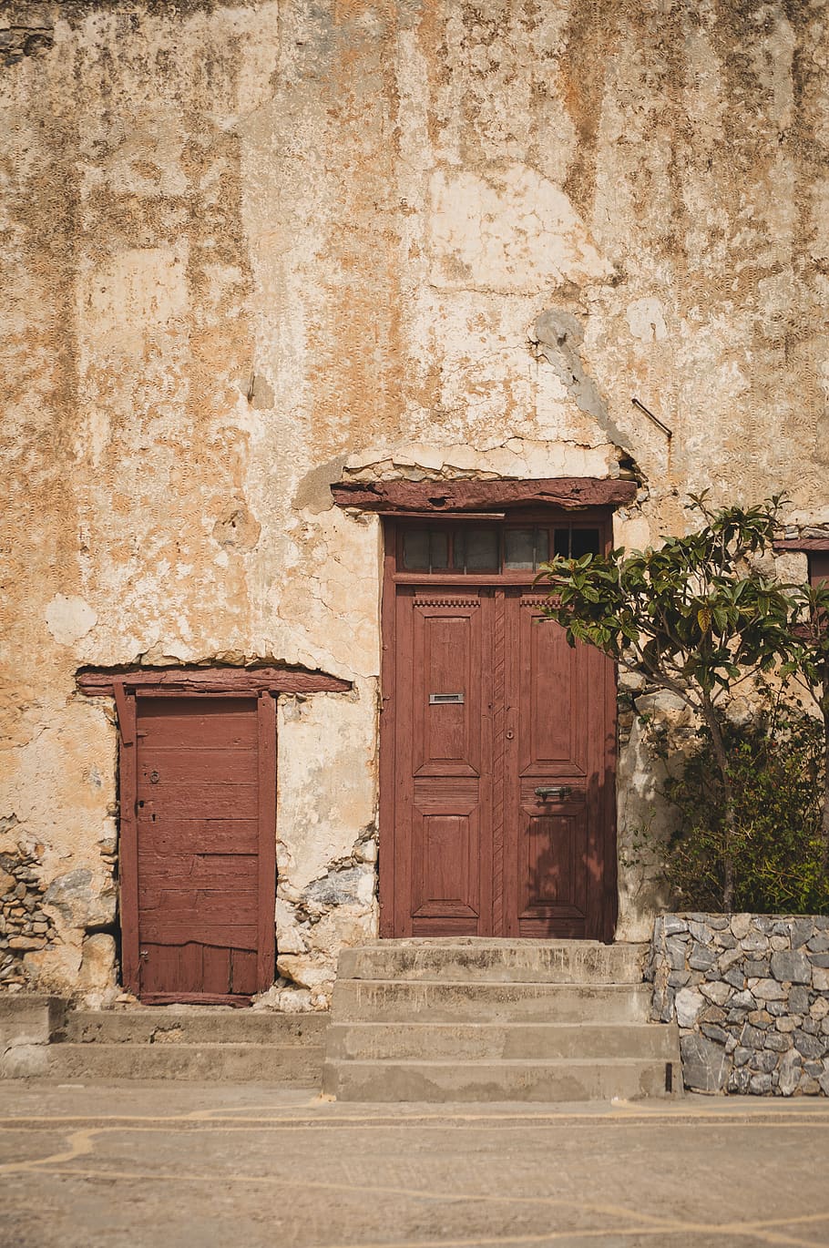 brown closed door, architecture, built structure, entrance, building exterior HD wallpaper