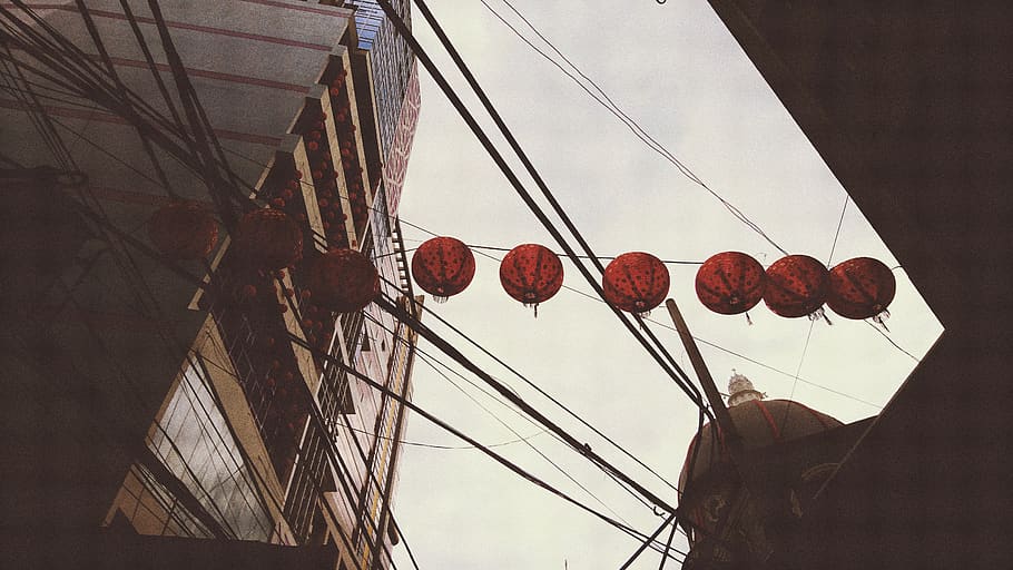 philippines, manila, binondo, low angle view, hanging, no people HD wallpaper