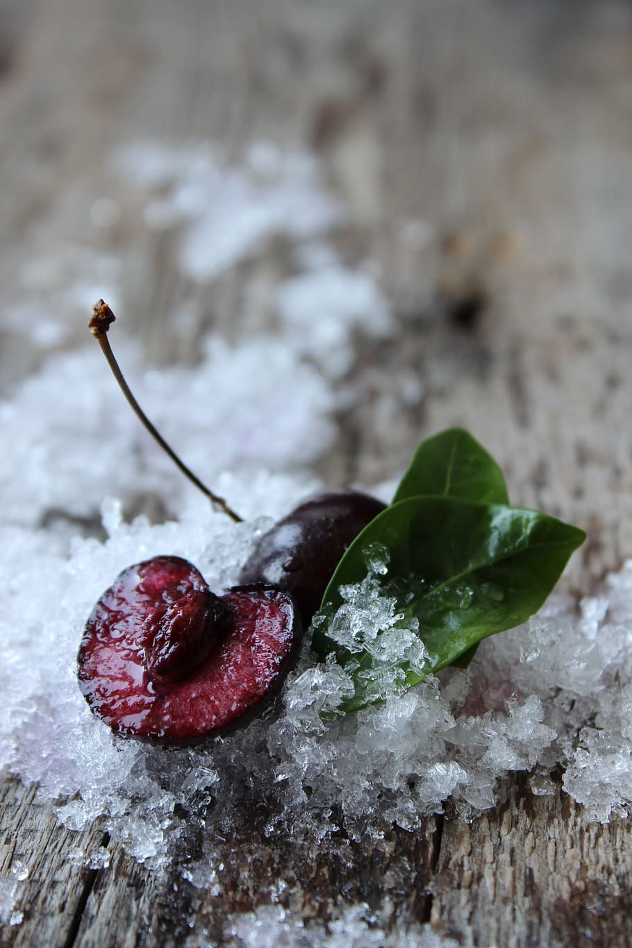 Frozen cherry, berries, berry, cherries, ice, food and drink HD wallpaper