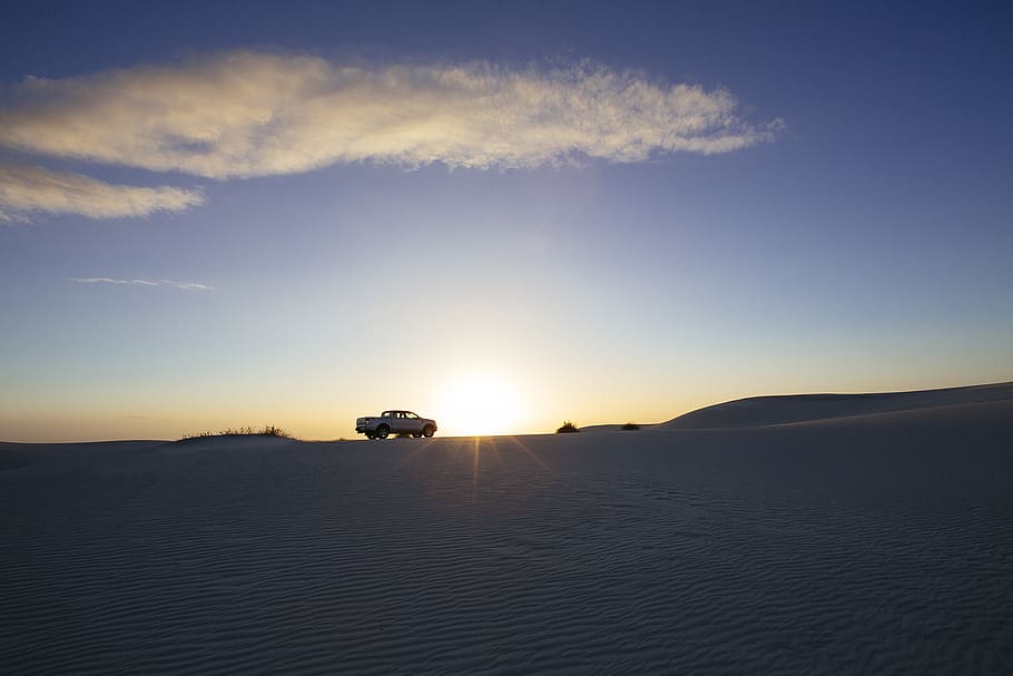 car on desert during sunset, sky, scenics - nature, beauty in nature HD wallpaper