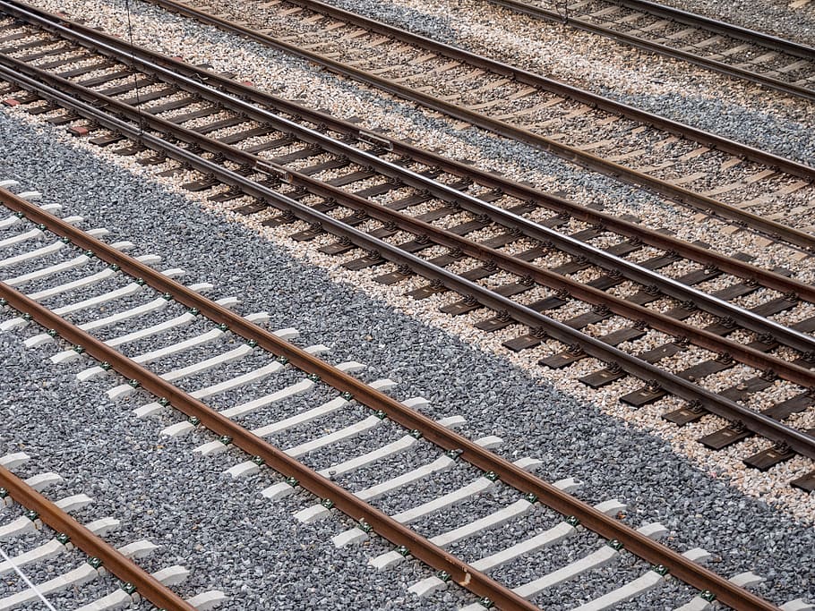 pathways, train, route, address, railway, transport, walk, rails HD wallpaper