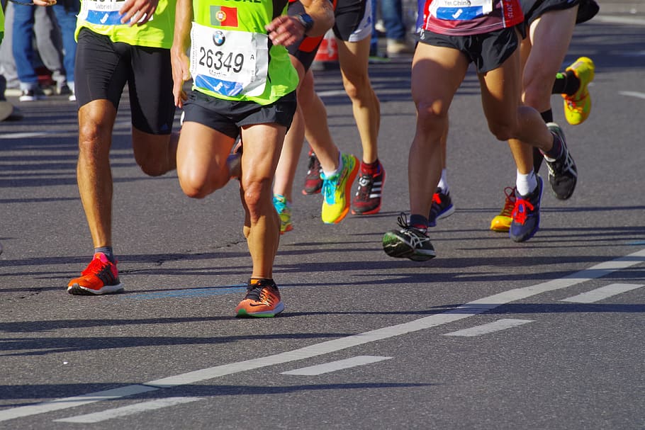 marathon, run, sport, endurance, competition, record, sports shoes, HD wallpaper