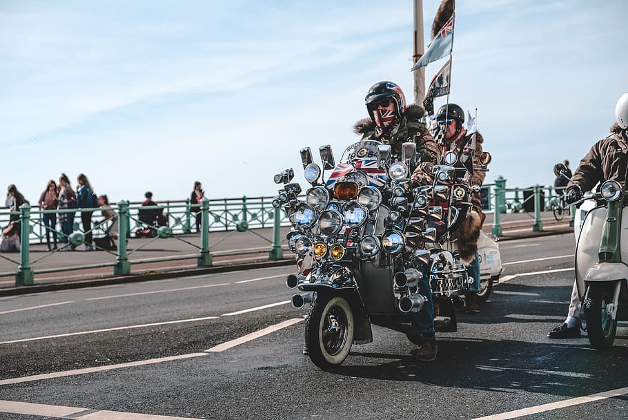 three men riding motorcycles, vehicle, transportation, person HD wallpaper