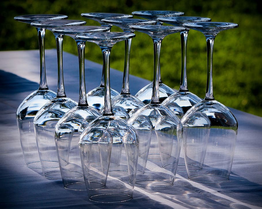 Clear Long Stem Wine Glass on Clear Surface, macro, stemware HD wallpaper