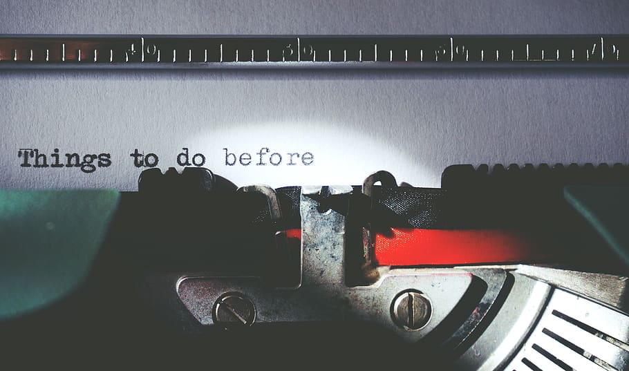 Typewriter, list, planning, writing, close-up, communication HD wallpaper