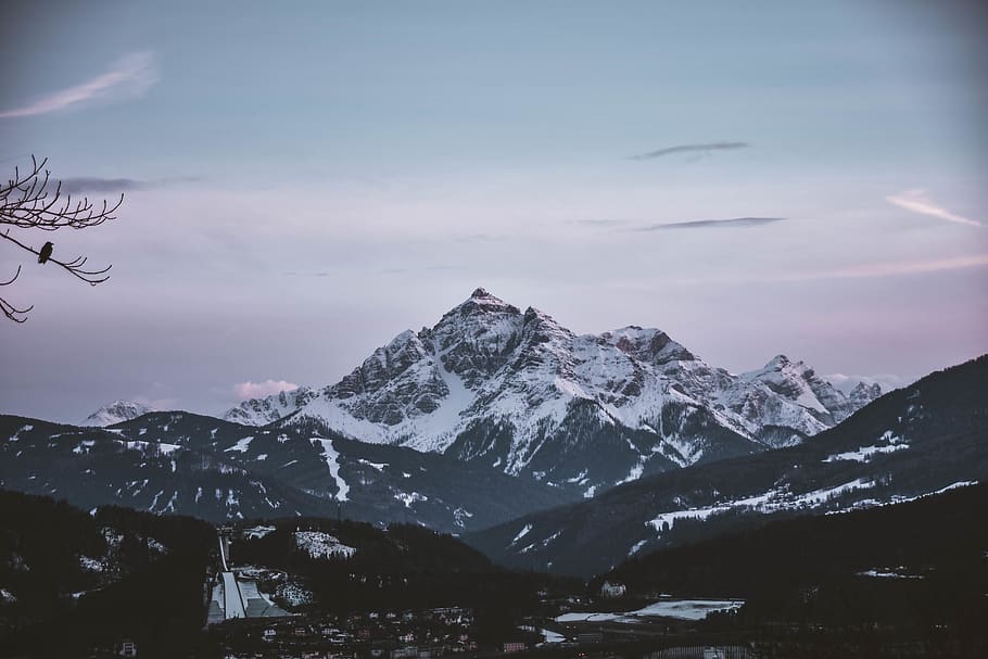 Scenic View Of Snow Capped Mountain, background, climb, cold HD wallpaper