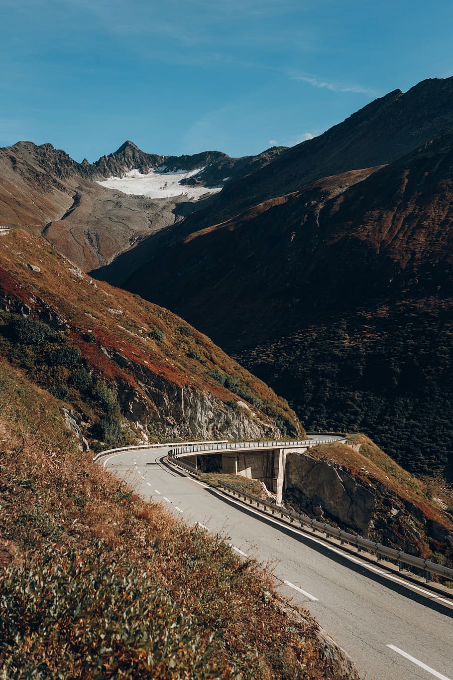 switzerland, obergoms, furka pass, mountain, transportation, HD wallpaper