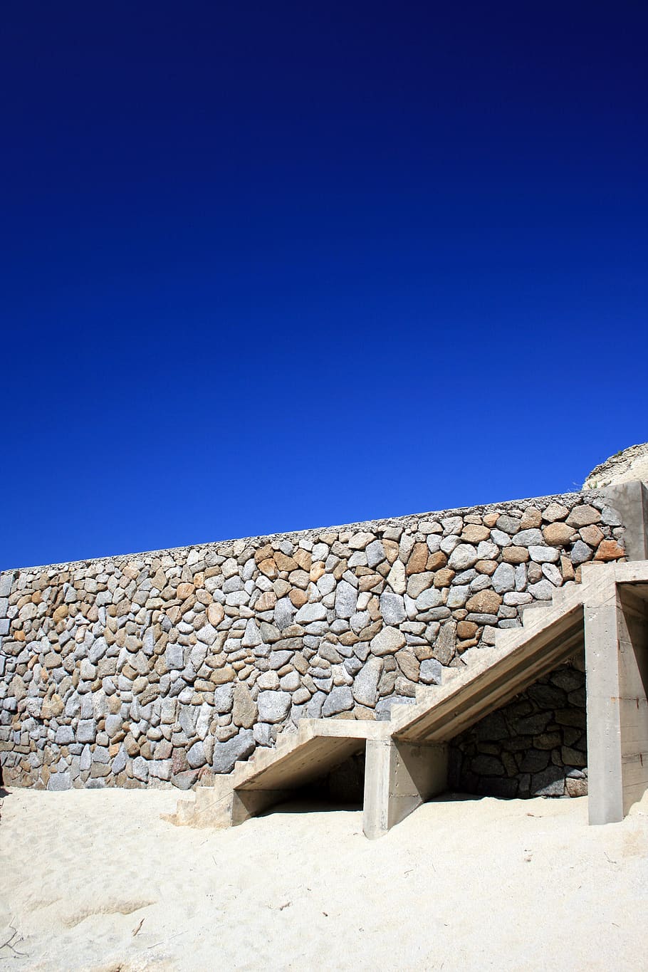 tropea, italy, wall, steps, bluesky, architecture, clear sky HD wallpaper