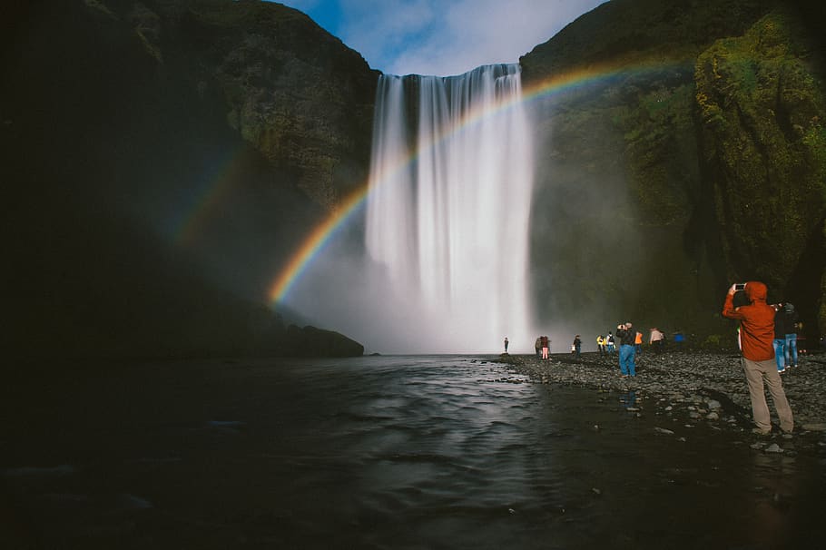 iceland, goðafoss waterfall, scenics - nature, beauty in nature HD wallpaper