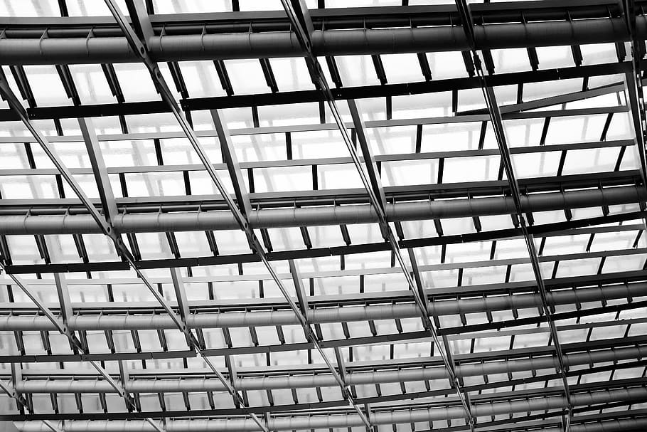 black metal frame, building, architecture, window, skylight, patio HD wallpaper