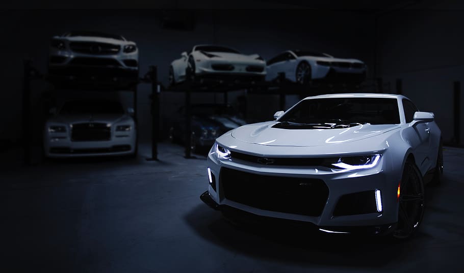 car, garage, dark, auto, workshop, maintenance, vehicle, equipment HD wallpaper