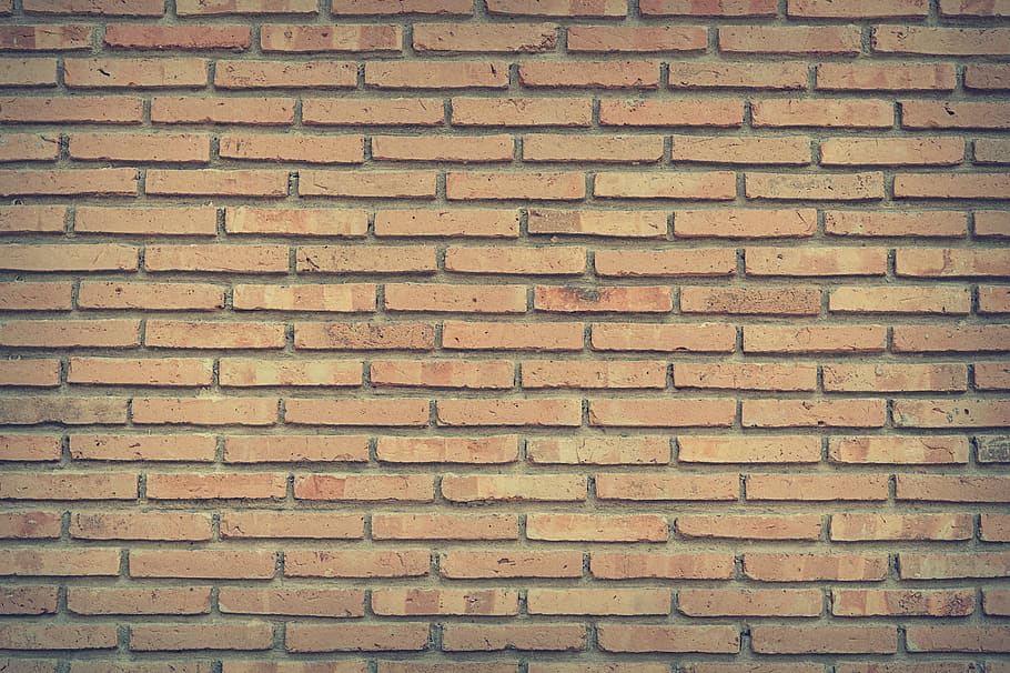 Brown Bricked Wall, architecture, art, background, block, brickwork HD wallpaper