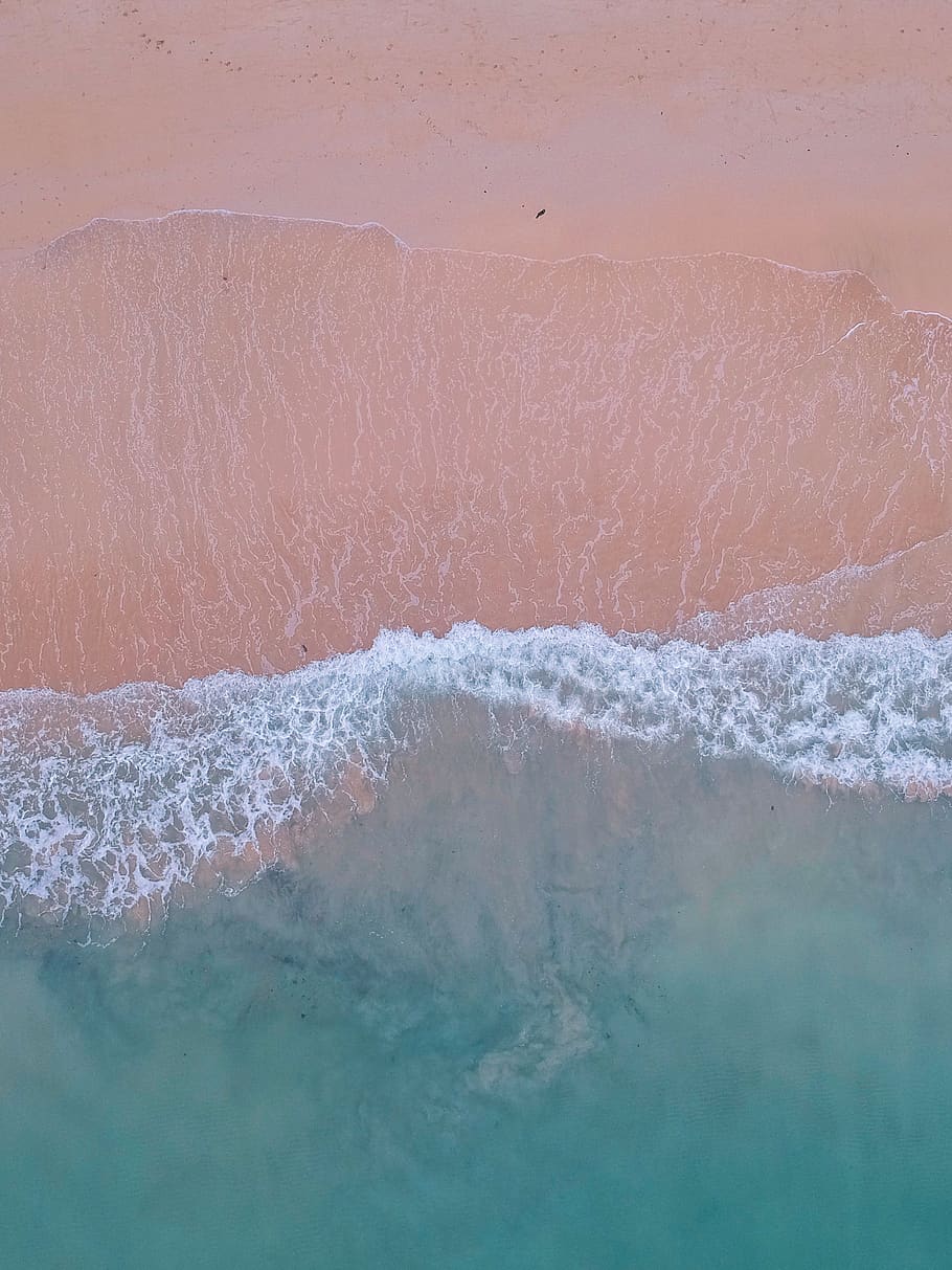 blue ocean waves on shore, water, beauty in nature, sea, no people HD wallpaper