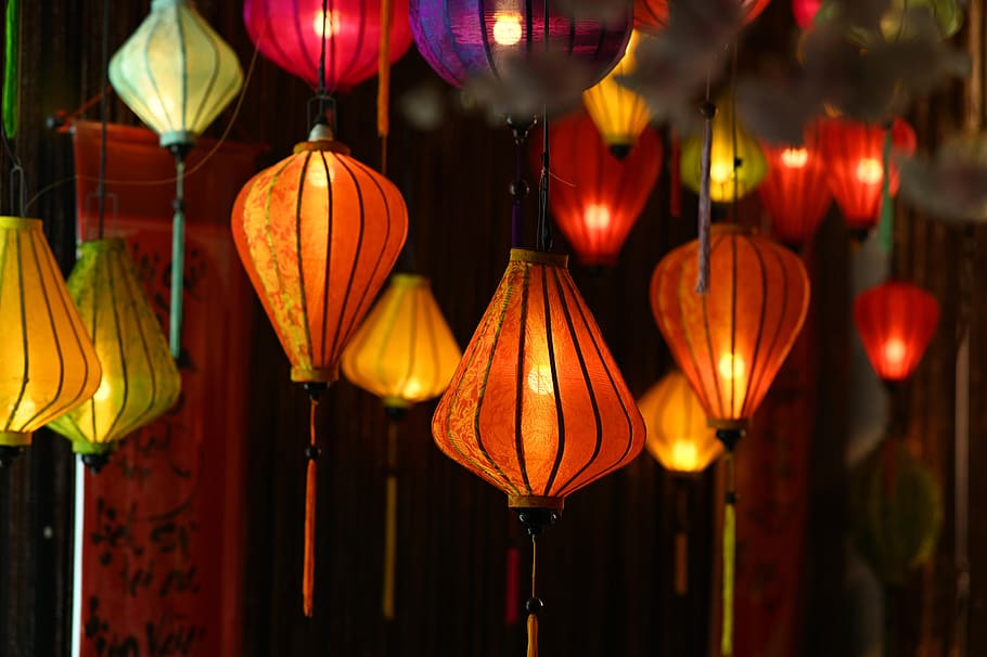 lantern, lowlight, night, warm, classic, chinese, lighting equipment HD wallpaper