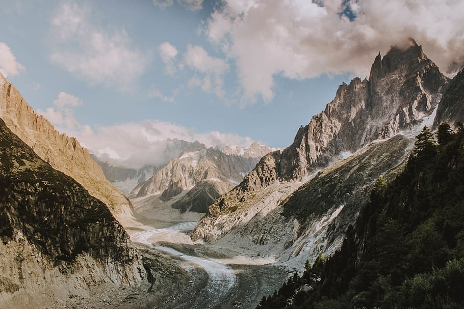 mountain ranges, nature, outdoors, ice, glacier, snow, peak, slope HD wallpaper