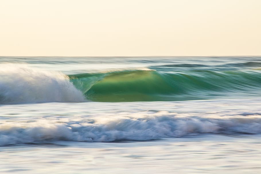 Photography of Sea Waves, beach, blur, blurry, motion blur, nature HD wallpaper