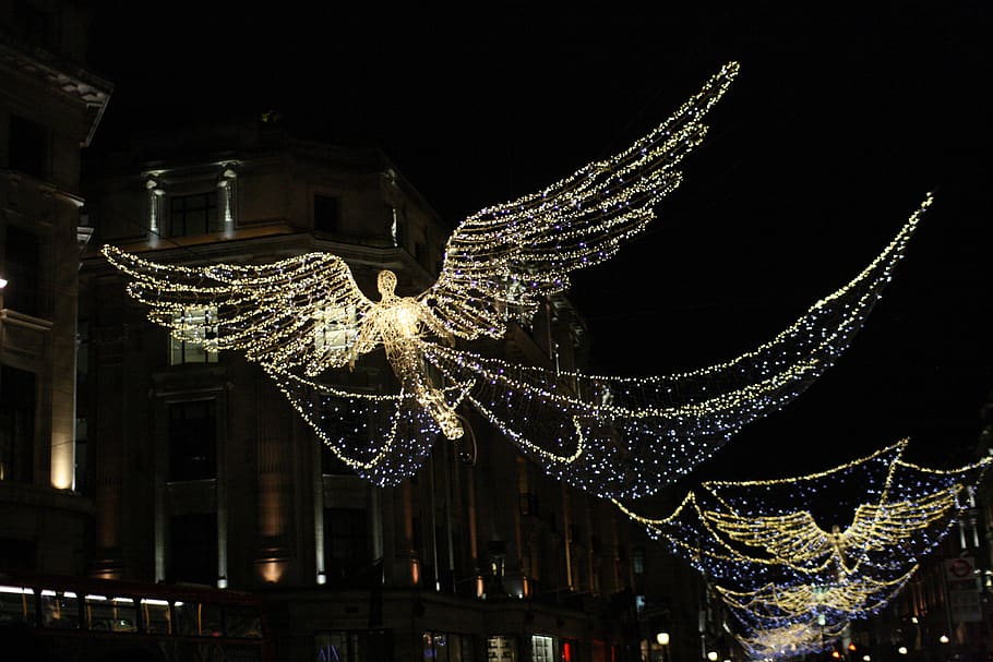 london, united kingdom, christmas lights, xmas lights, luces de navidad, HD wallpaper