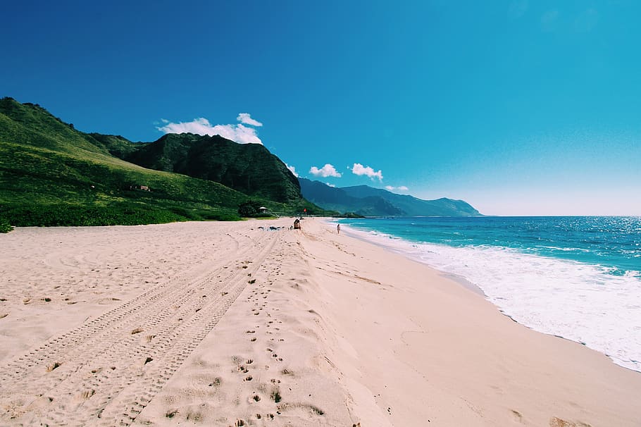 united states, yokohama bay, island, beach, ocean, mountains