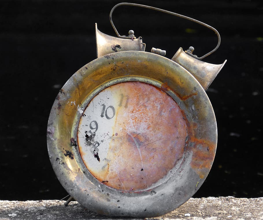 clock, alarm clock, broken, symbol, death, destruction, time HD wallpaper