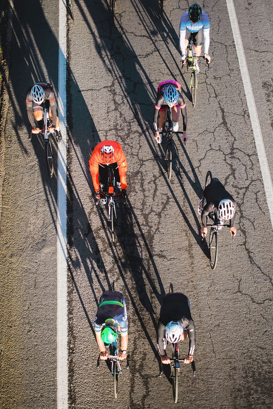 Bicycle race view from above in the city, Adult, Bicycling, Bike, HD wallpaper