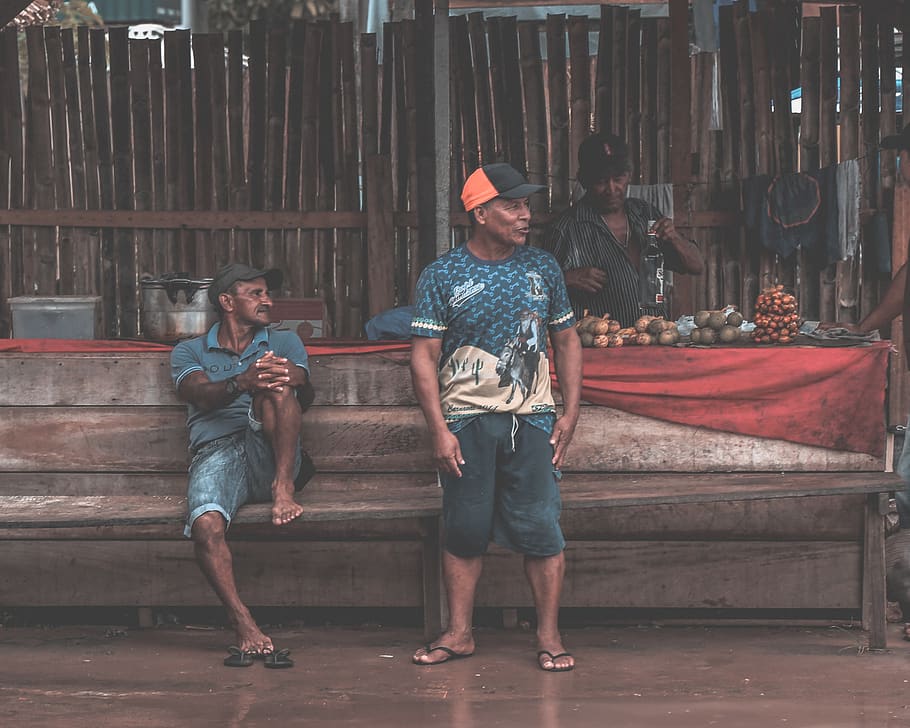 brazil, autazes, full length, real people, two people, front view HD wallpaper