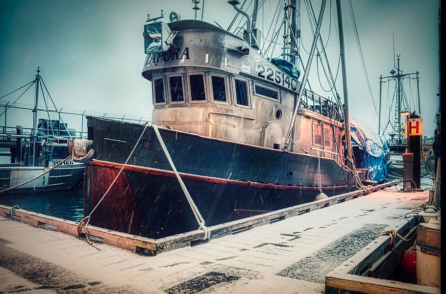 gray and black boat, nautical vessel, mode of transportation HD wallpaper