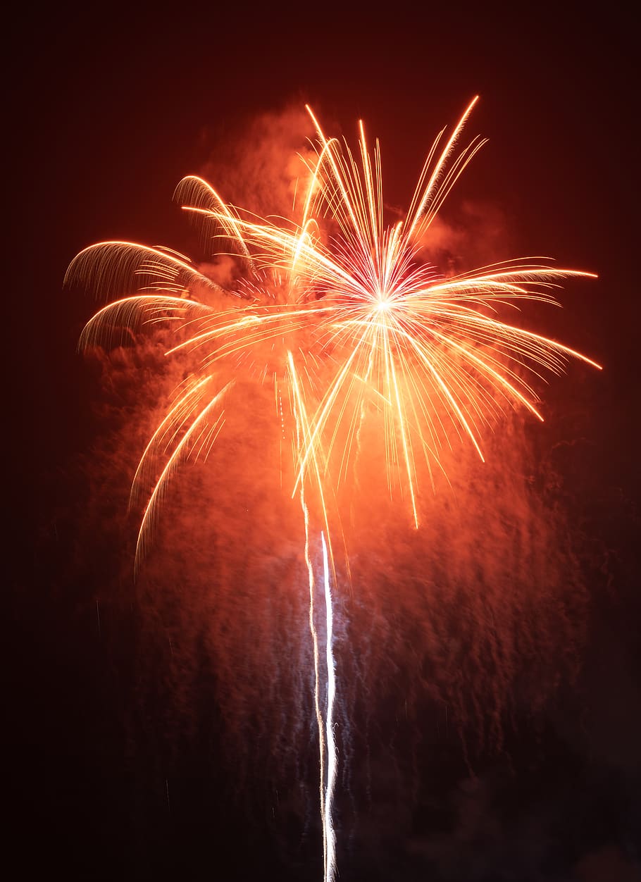 firecracker during nighttime clip art, motion, event, illuminated HD wallpaper