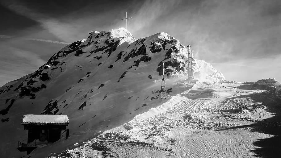 snow, mountain, mountains, winter, landscape, nature, mountaineering HD wallpaper