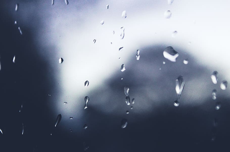 drop, wet, water, glass - material, rain, window, indoors, transparent HD wallpaper