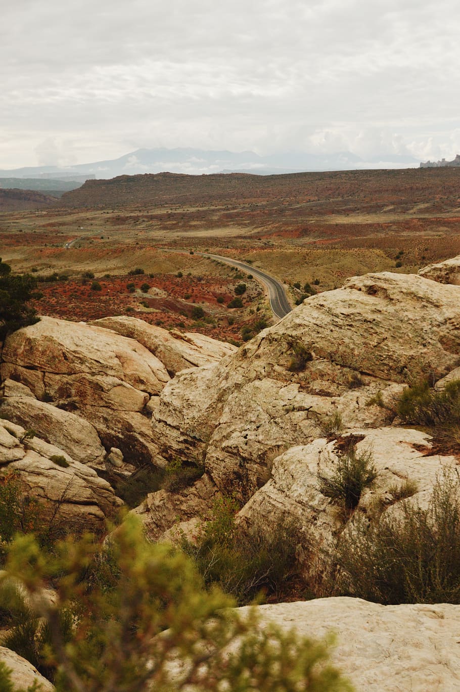 Mountain and Field Photography, arid, canyon, clouds, daylight HD wallpaper