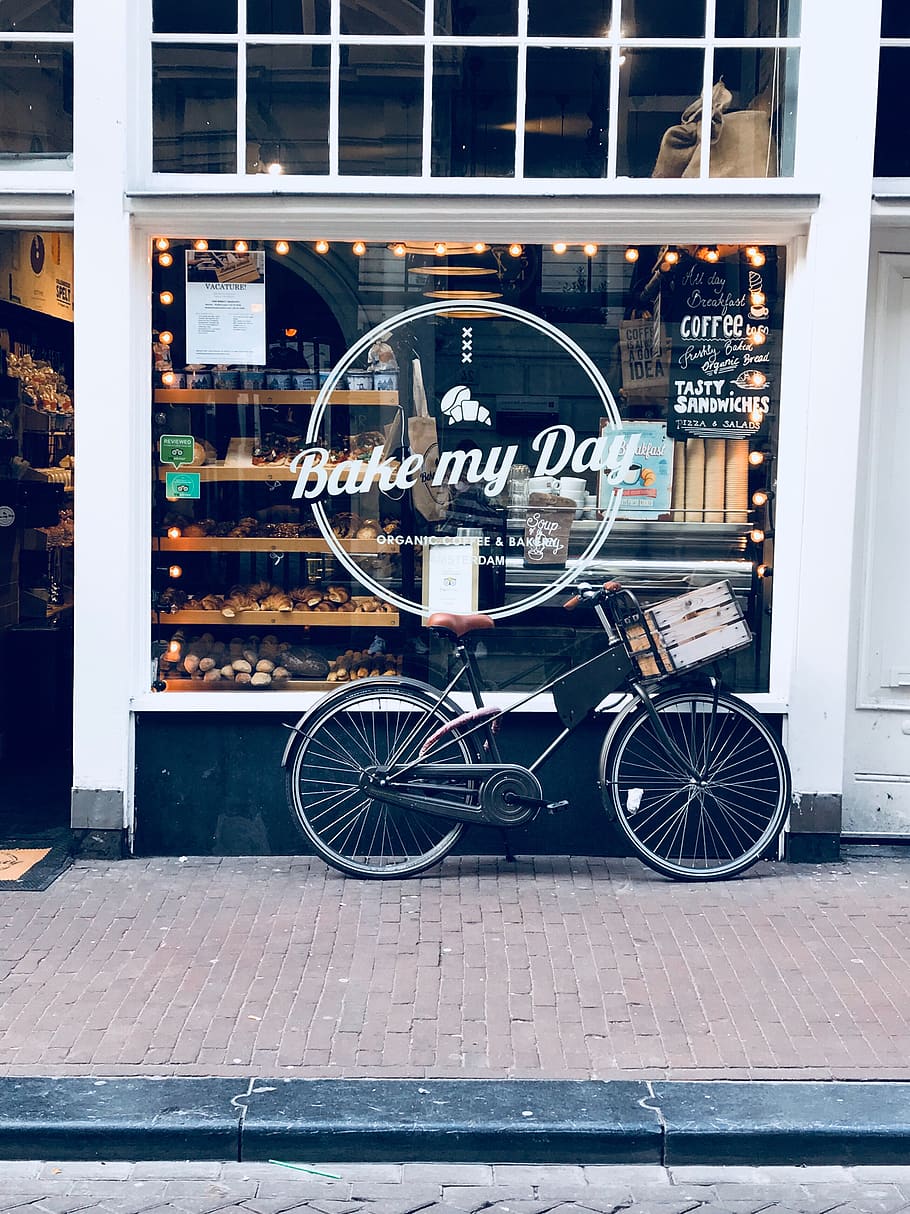 bake, bread, bakery, day, my, bicycle, bike, coffee, sandwiches HD wallpaper