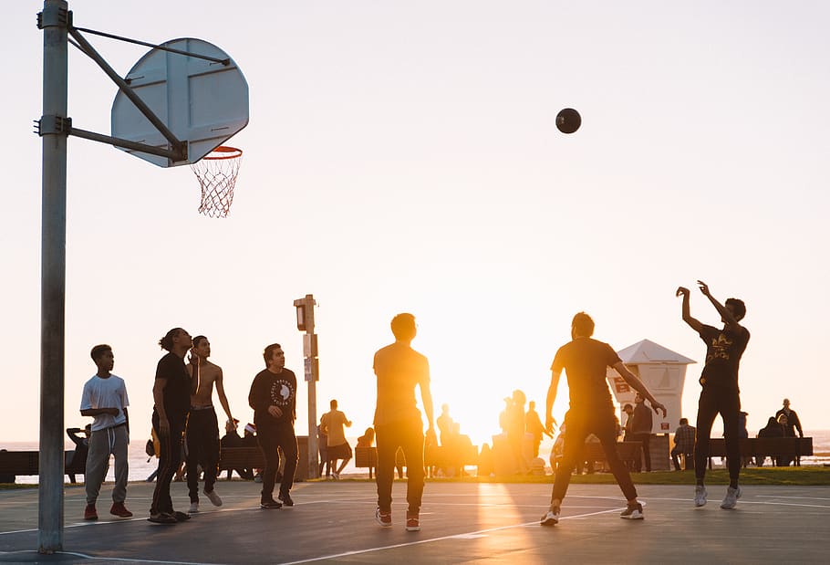 man playing basketball, human, person, people, sports, team sport
